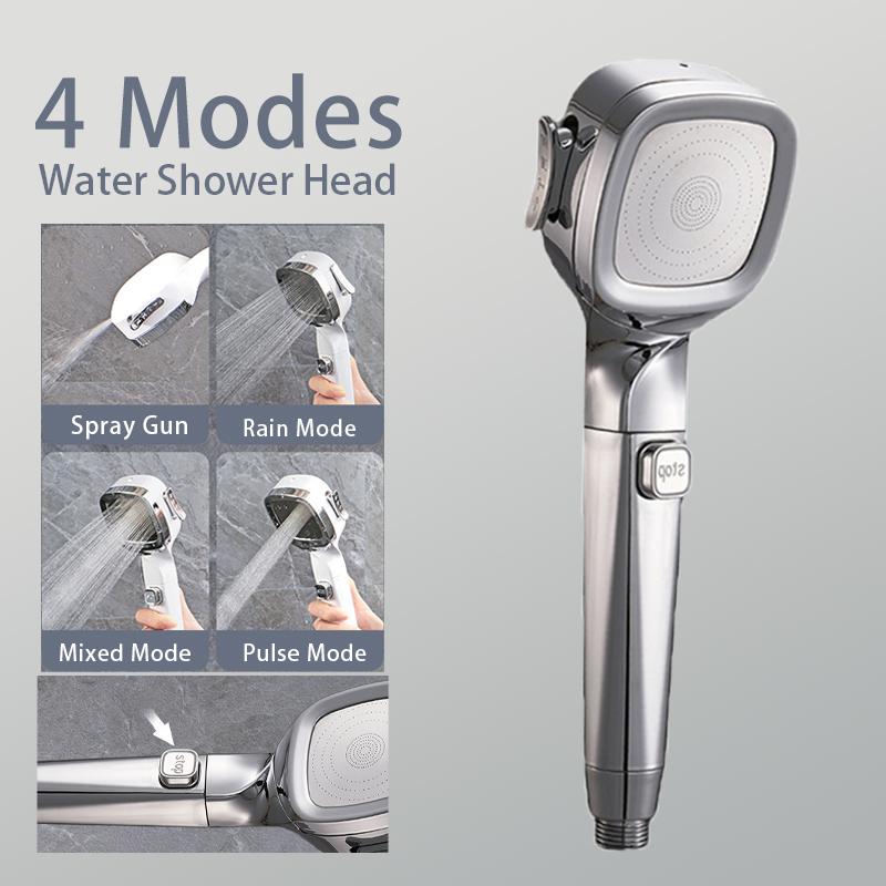 4-mode Handheld Pressurized Shower Head