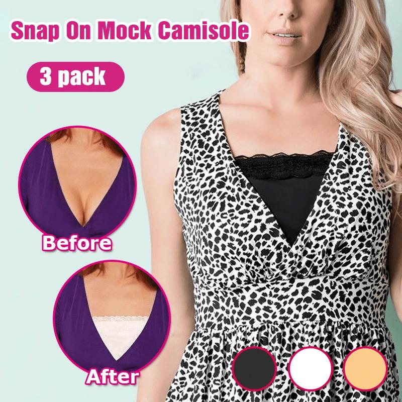 CleavageSafe Snap-On Mock Camisole (3PCS)