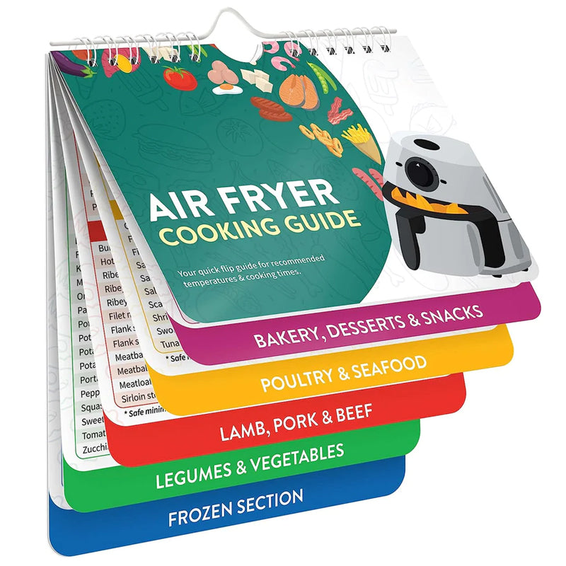 🔥LAST DAY 49% OFF-Air Fryer Cheat Sheet Magnets Cooking Guide Booklet