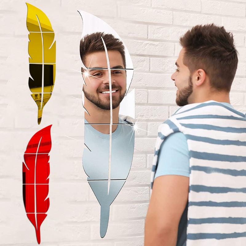 Feather Mirror Wall Sticker