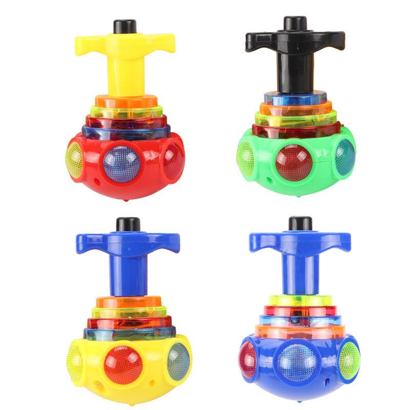 Music Flashing Spinners Toy with Launcher🎁Best Christmas Gift for Kids