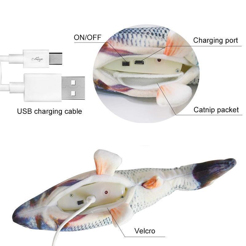 Plush Simulation USB Charging Fish Toy