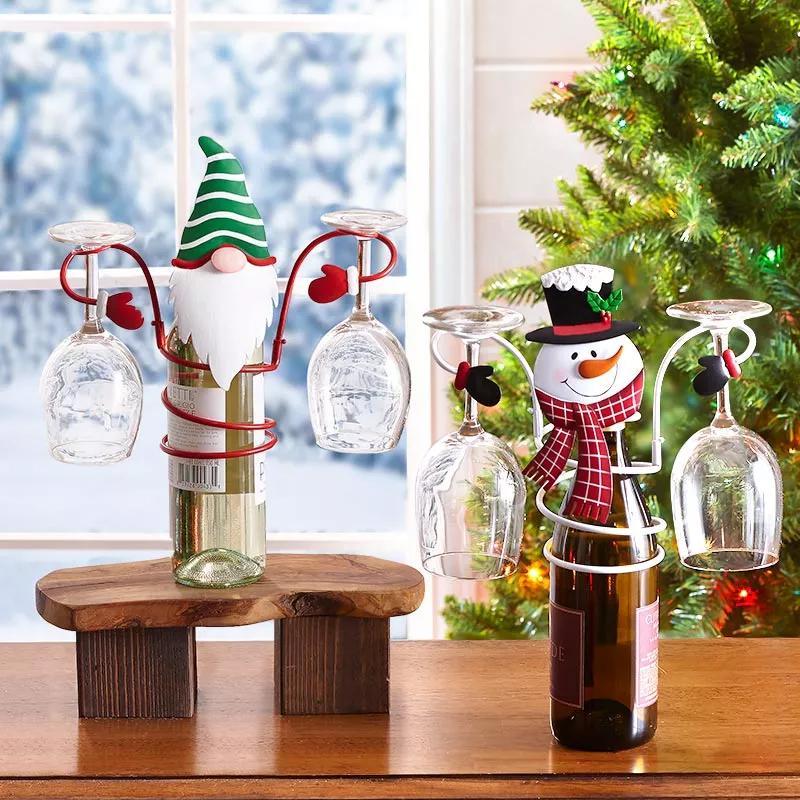 (🎅Early Xmas Sale - Save 50% OFF🎅) Holiday Wine Bottle & Glass Holders