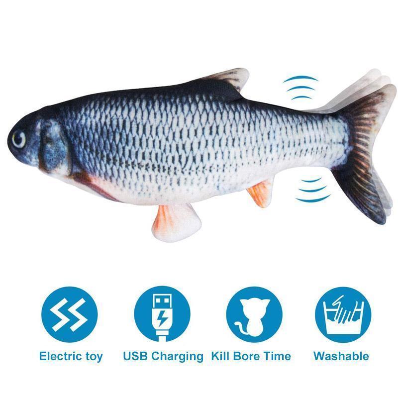 Plush Simulation USB Charging Fish Toy