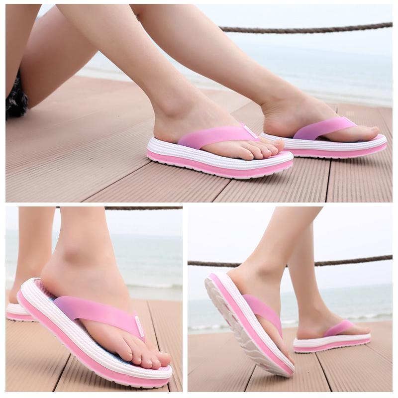 Women Soft Rainbow Flip-Flops Slippers