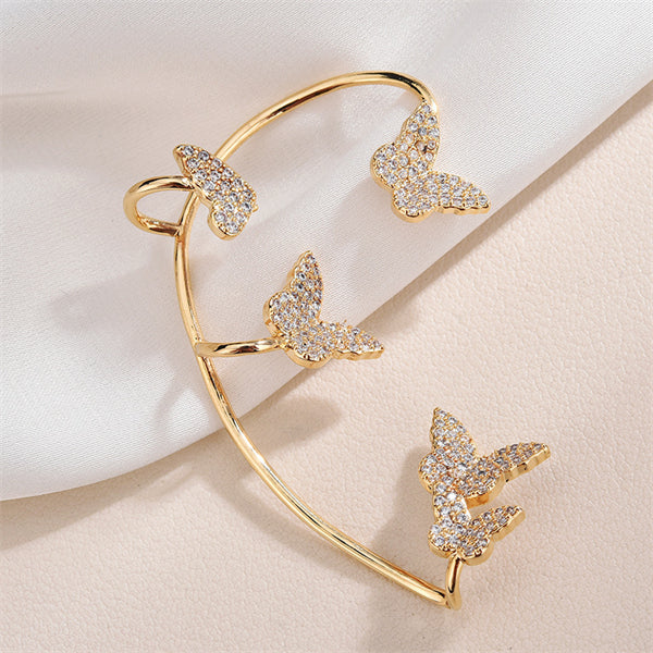 Withinhand Fashion Butterfly Climber Earrings
