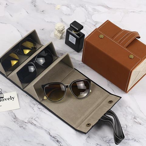 Leather Multiple Glasses Storage Case